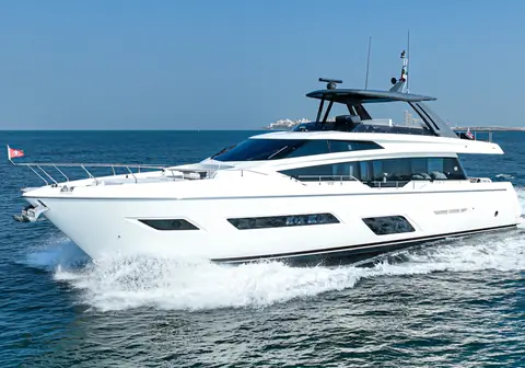 Ferretti 85 ft yacht rental in Dubai — 85 ft, up to 20 guests
