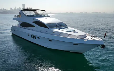 Majesty 80 ft yacht rental in Dubai — 80 ft, up to 42 guests